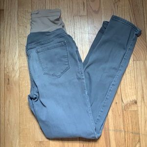 Gray skinny jeans - full panel maternity